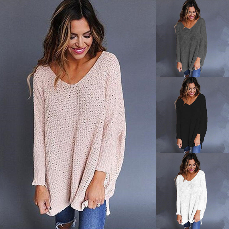 Maglione Lungo Con Scollo A V