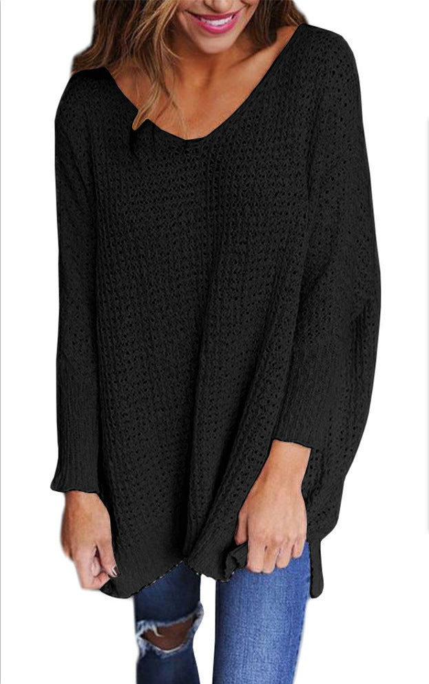 Maglione Lungo Con Scollo A V