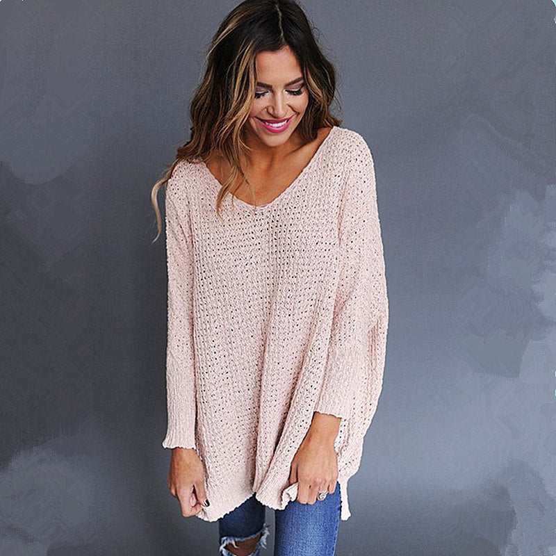 Maglione Lungo Con Scollo A V