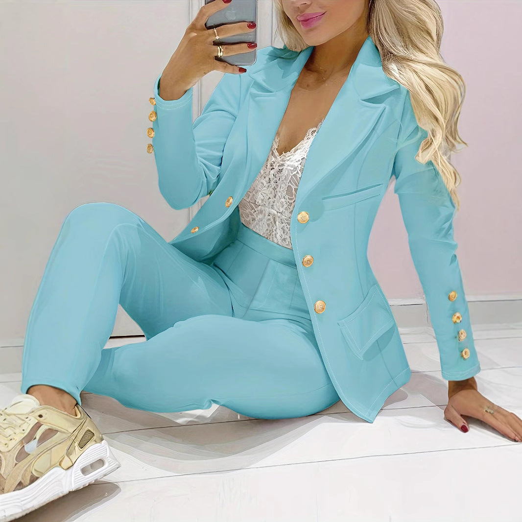 Abito Giacca E Pantalone Azzurri